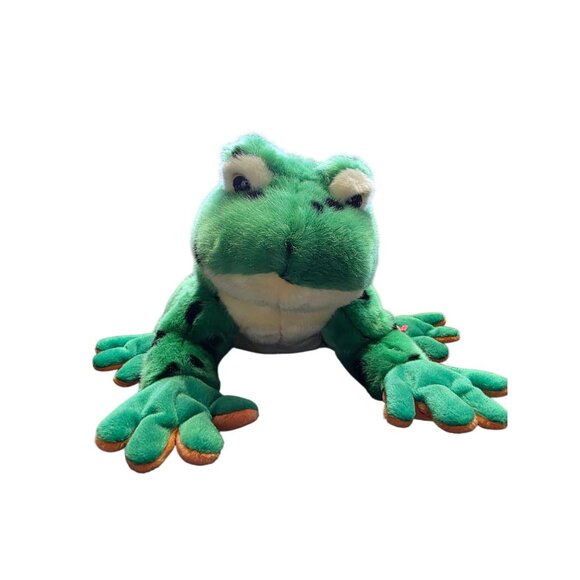 Ty Classic Large Lilypad Green Frog Plush Stuffed Animal - Picture 4 of 10